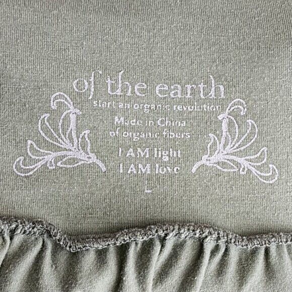 Of The Earth Green Organic Cotton Azlon Stretch Fit & Flare Midi Skirt - Picture 5 of 8